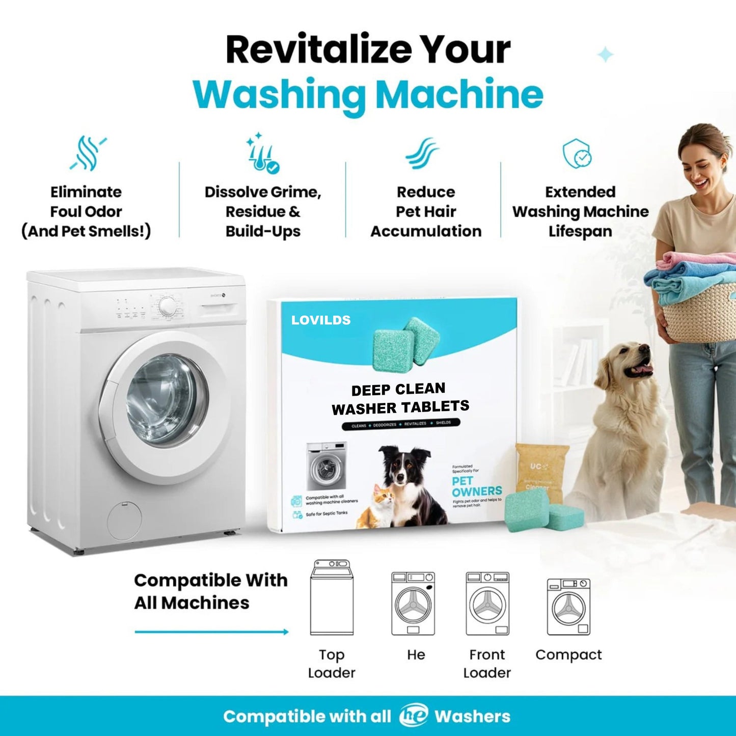🔥Last Day Sale 70% OFF🔥-Deep Clean Washer Tablets