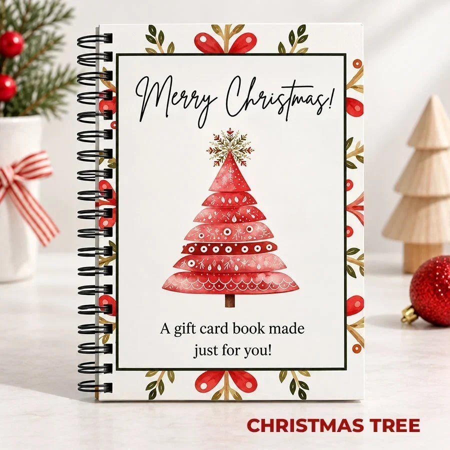 🔥 Christmas Gift Card Book🔥 – 12 Gift Card Pages & Personal Message Holder