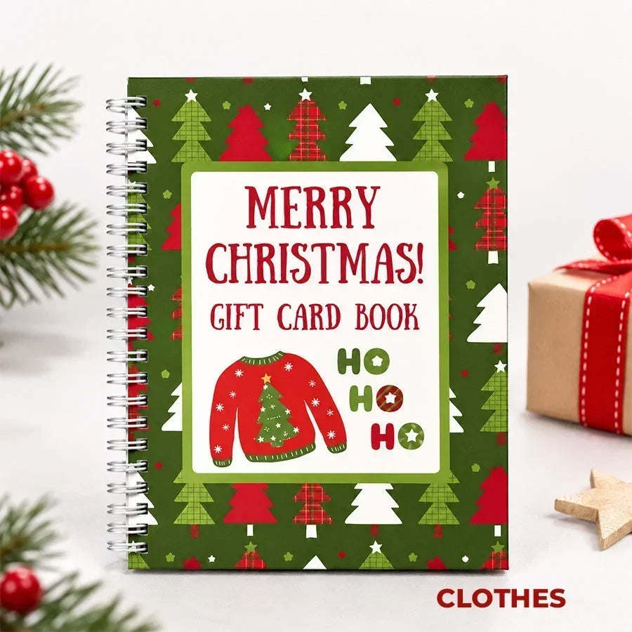 🔥 Christmas Gift Card Book🔥 – 12 Gift Card Pages & Personal Message Holder