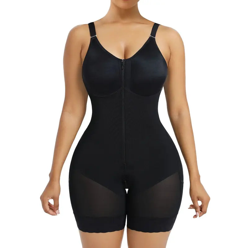 NESLEMY Fajas Colombianas shapewear for Women Body-Shaping Butt Lifter Shaper with Zipper Crotch detachable shoulder strap