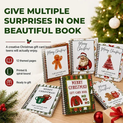 🔥 Christmas Gift Card Book🔥 – 12 Gift Card Pages & Personal Message Holder