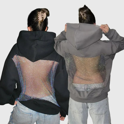 NESLEMY™ Backstage Crystal-Mesh Hoodie