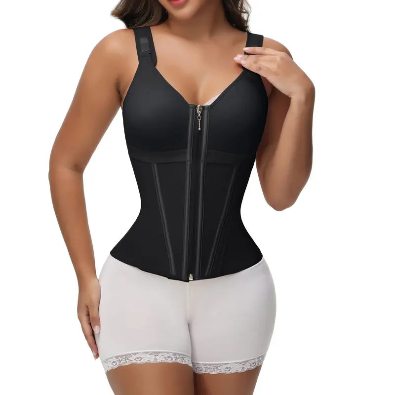 Alisanda™ Waist Shapewear for Women with Bra Waist-Defining Girdle Workout Shapewear with Adjustable Shoulder Strap