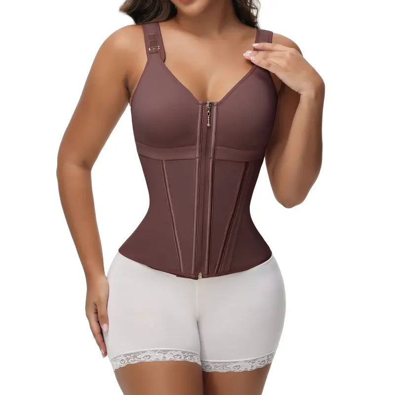 Alisanda™ Waist Shapewear for Women with Bra Waist-Defining Girdle Workout Shapewear with Adjustable Shoulder Strap