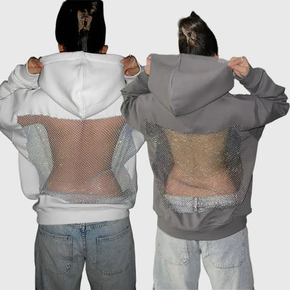 NESLEMY™ Backstage Crystal-Mesh Hoodie